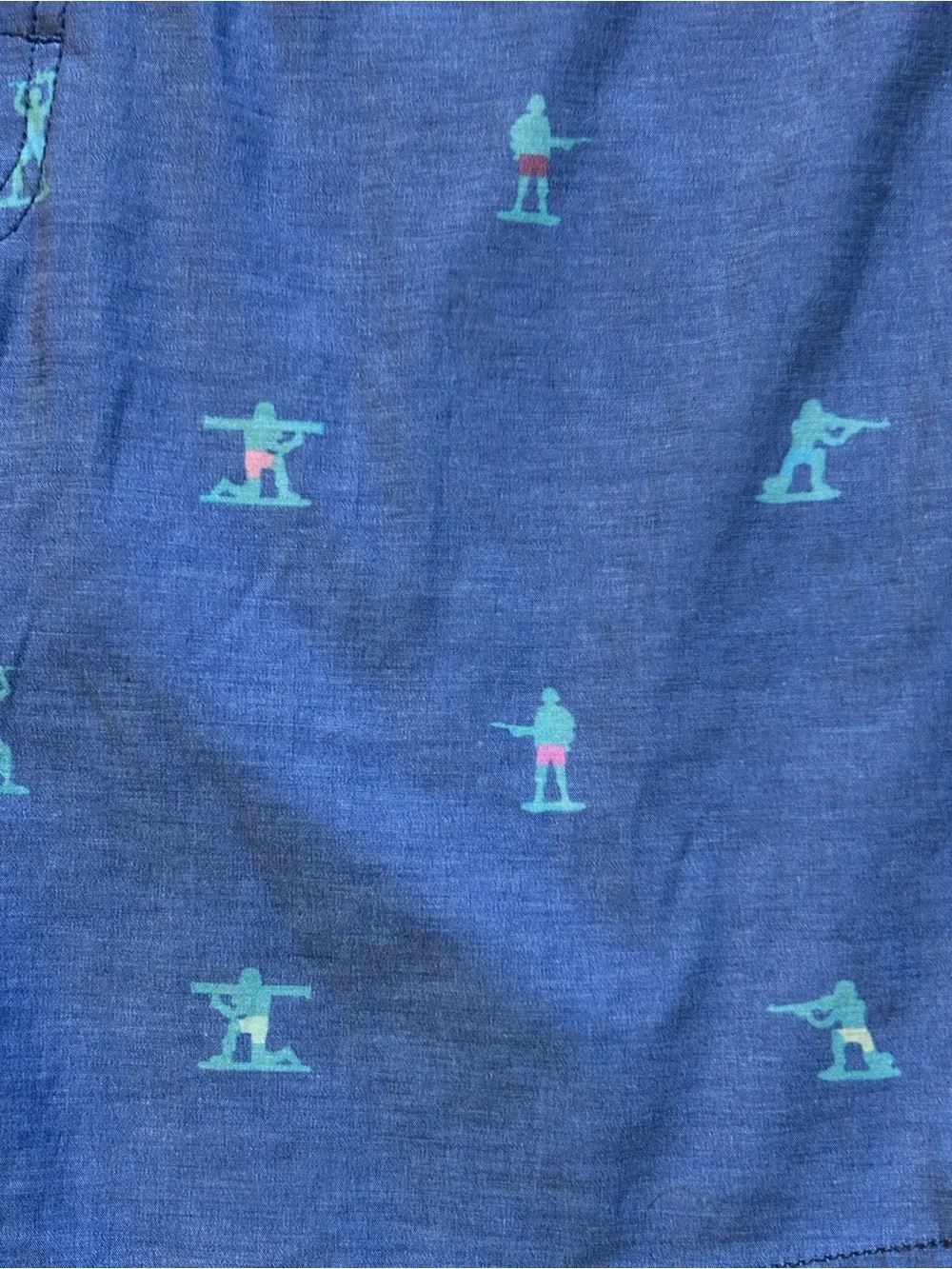 Chubbies Toy Soldier Print Swim Trunks Shorts Blue Size 32 Stretch Beach